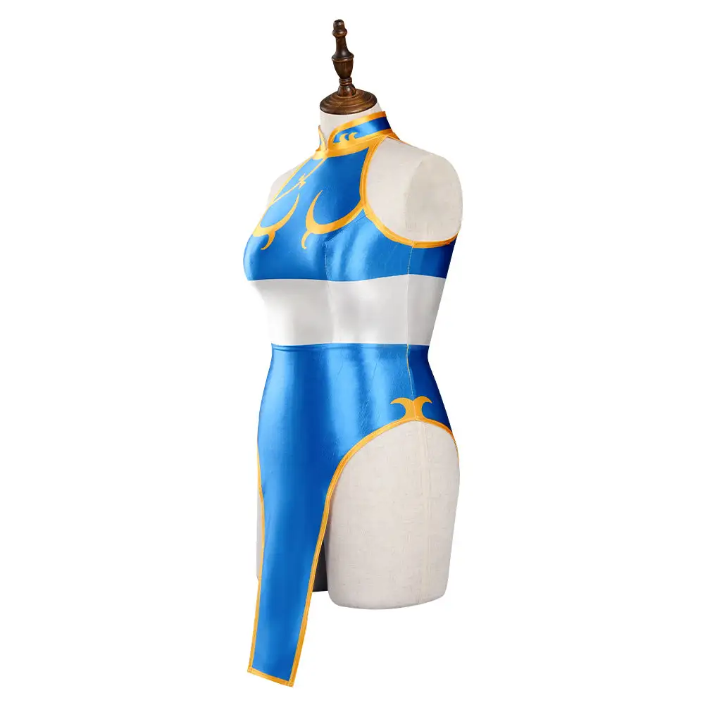 CosplaySky Street Fighter SF Chun-Li Cheongsam Plus Size Swimsuit Cosplay Costume Dress Outfits Halloween Carnival Suits - Image 3
