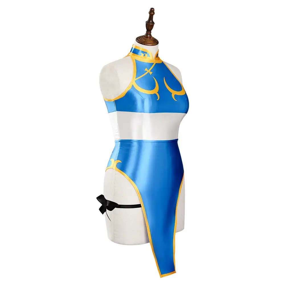 CosplaySky Street Fighter SF Chun-Li Cheongsam Plus Size Swimsuit Cosplay Costume Dress Outfits Halloween Carnival Suits - Image 5
