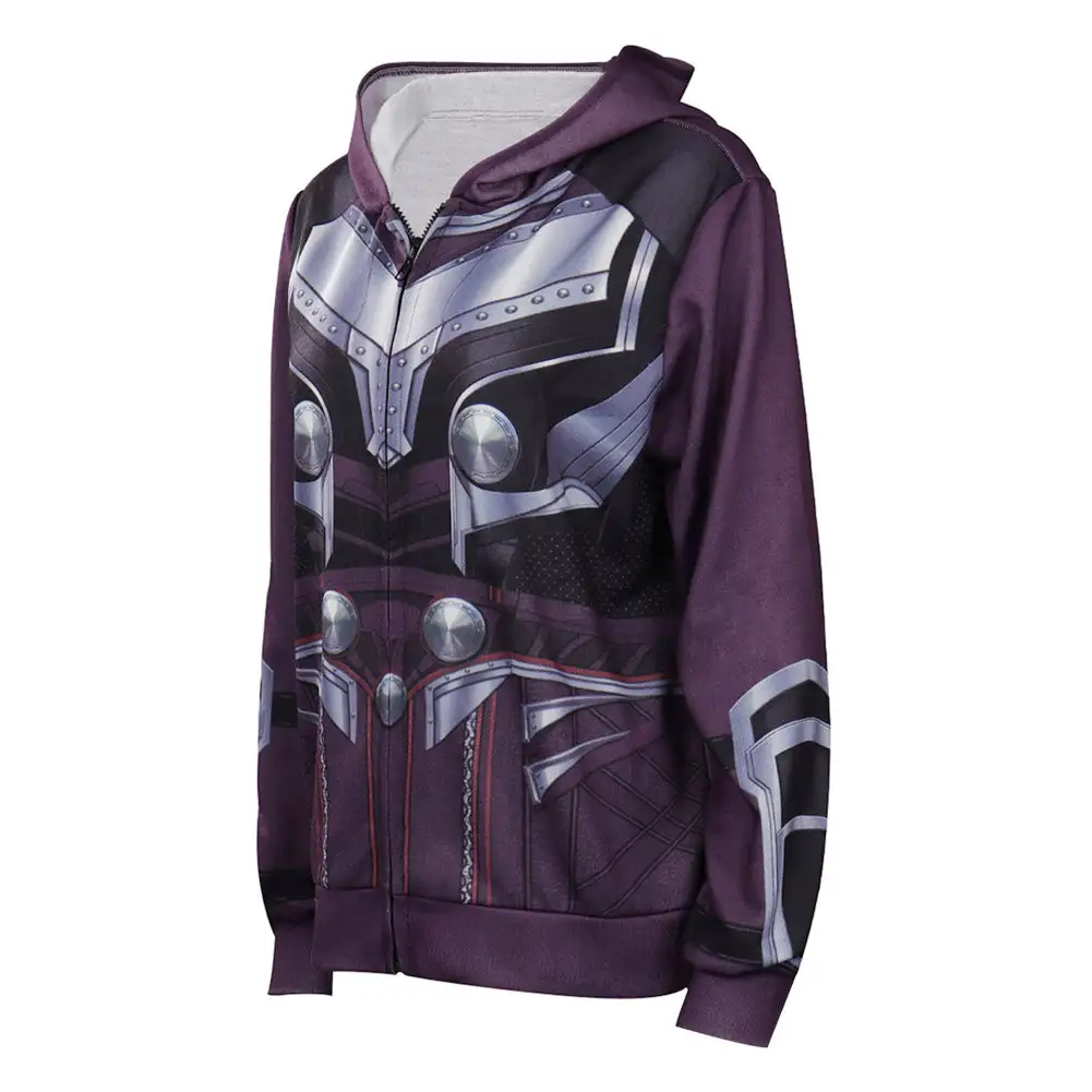 Cossky Thor: Love And Thunder Jane Foster Cosplay Hoodie Zip Up Coat Halloween Carnival Suit - Image 3