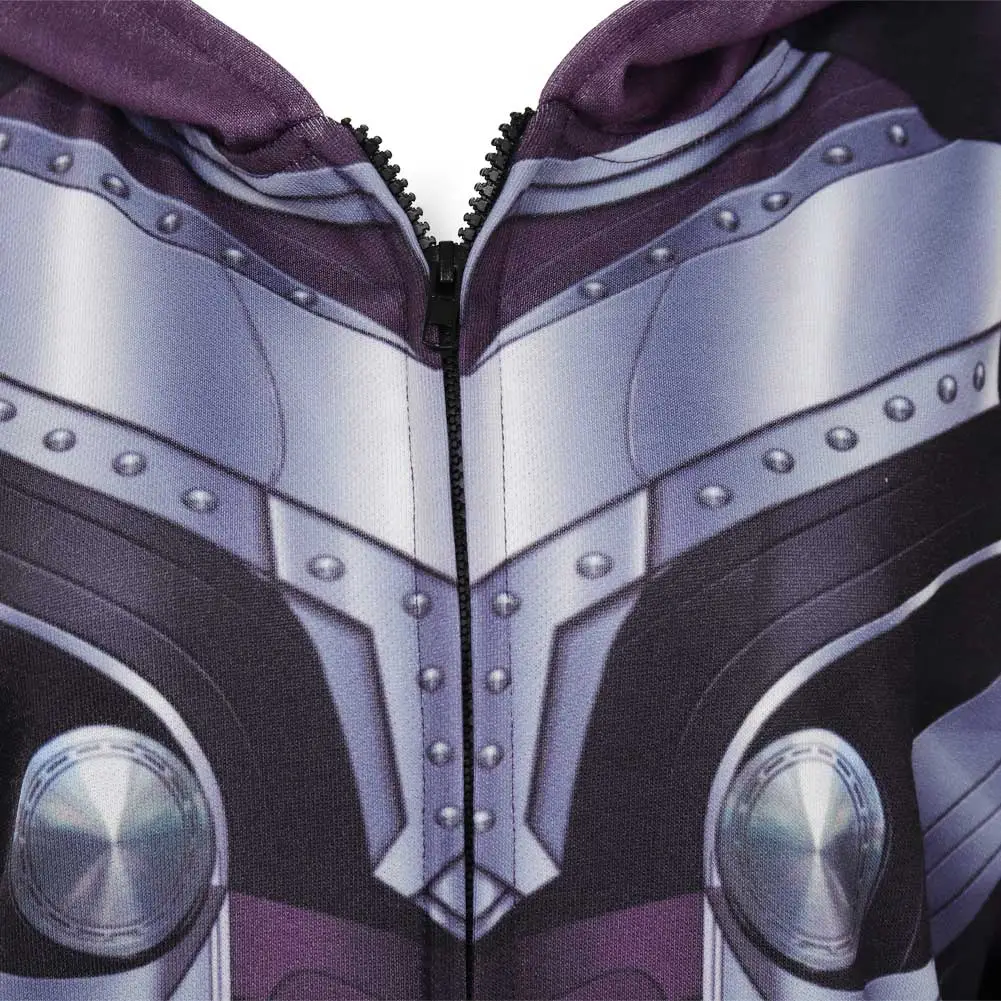Cossky Thor: Love And Thunder Jane Foster Cosplay Hoodie Zip Up Coat Halloween Carnival Suit - Image 7