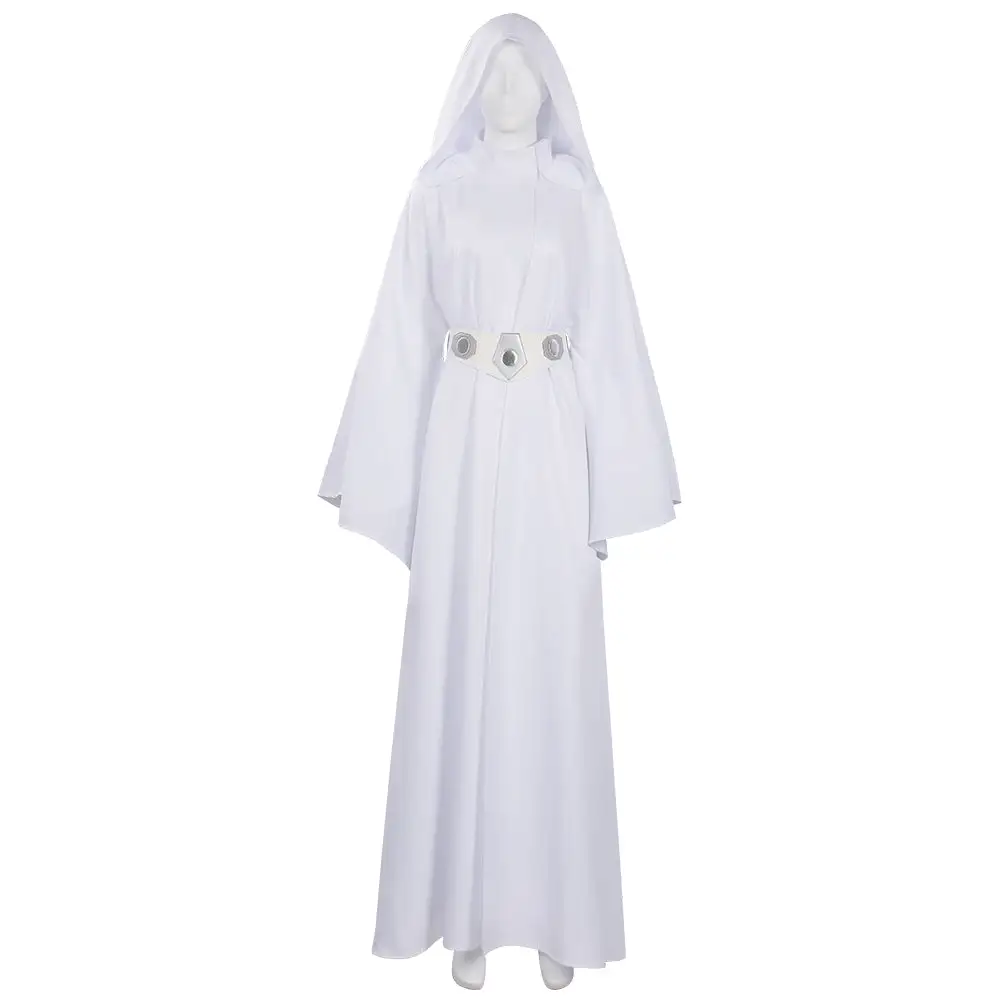 NewCossky Adult Star Wars: Princess Leia Cosplay Costume Dress Outfits Halloween Carnival Suit - Image 2