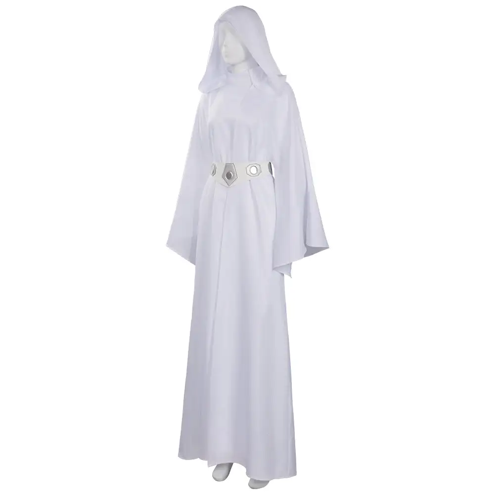 NewCossky Adult Star Wars: Princess Leia Cosplay Costume Dress Outfits Halloween Carnival Suit - Image 3