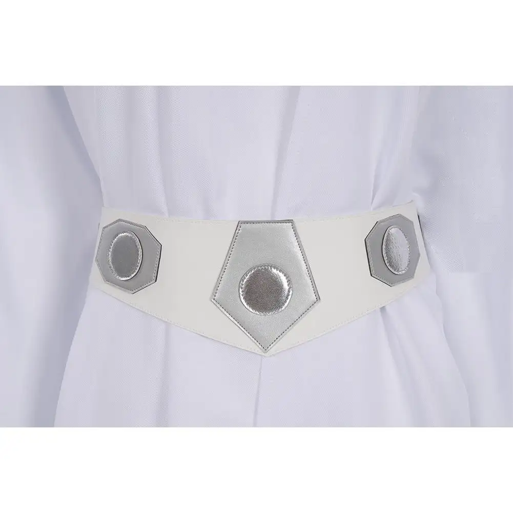 NewCossky Adult Star Wars: Princess Leia Cosplay Costume Dress Outfits Halloween Carnival Suit - Image 9