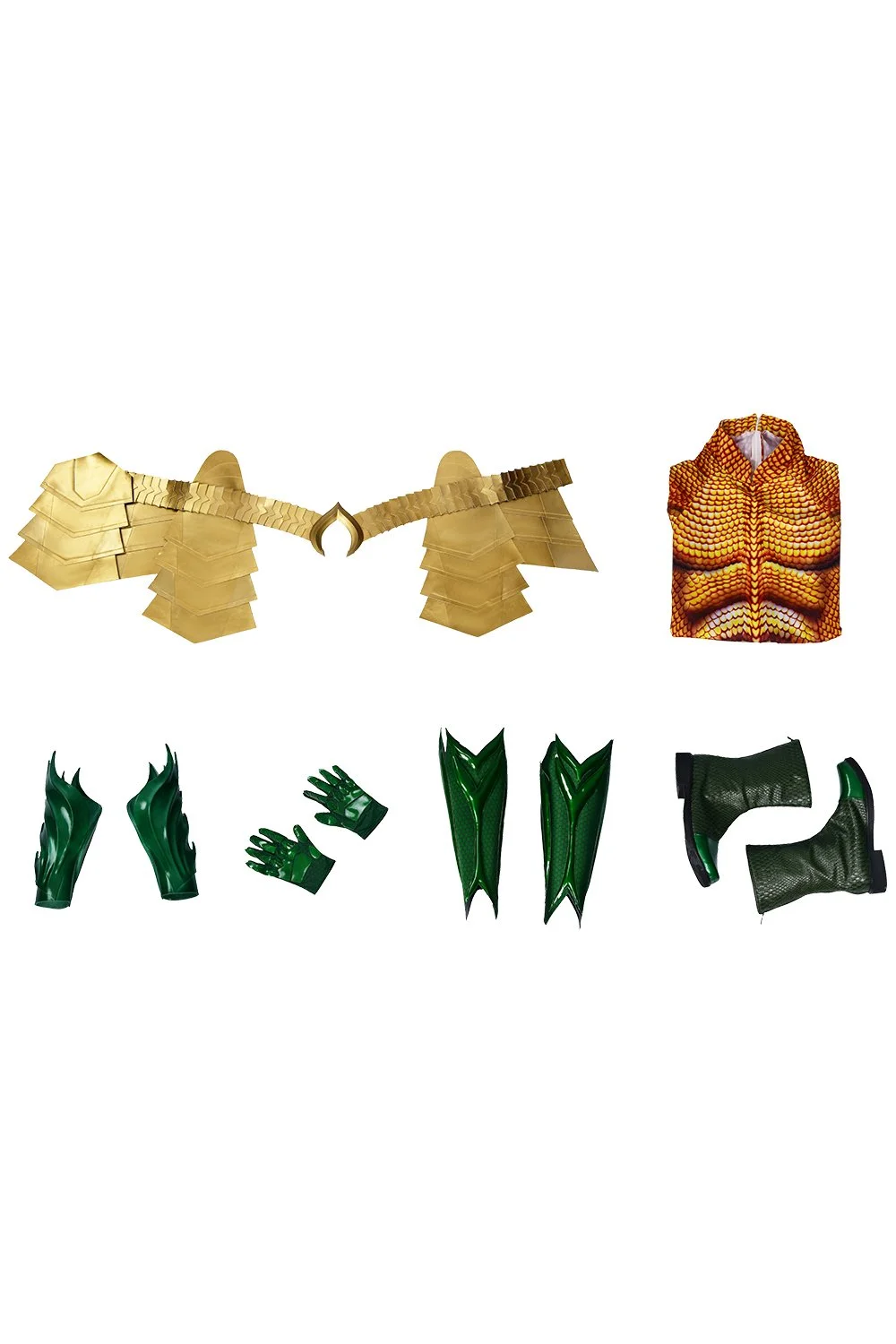 CosplaySky DC Justice League Aquaman Arthur Curry Outfit Cosplay Costume - Image 2
