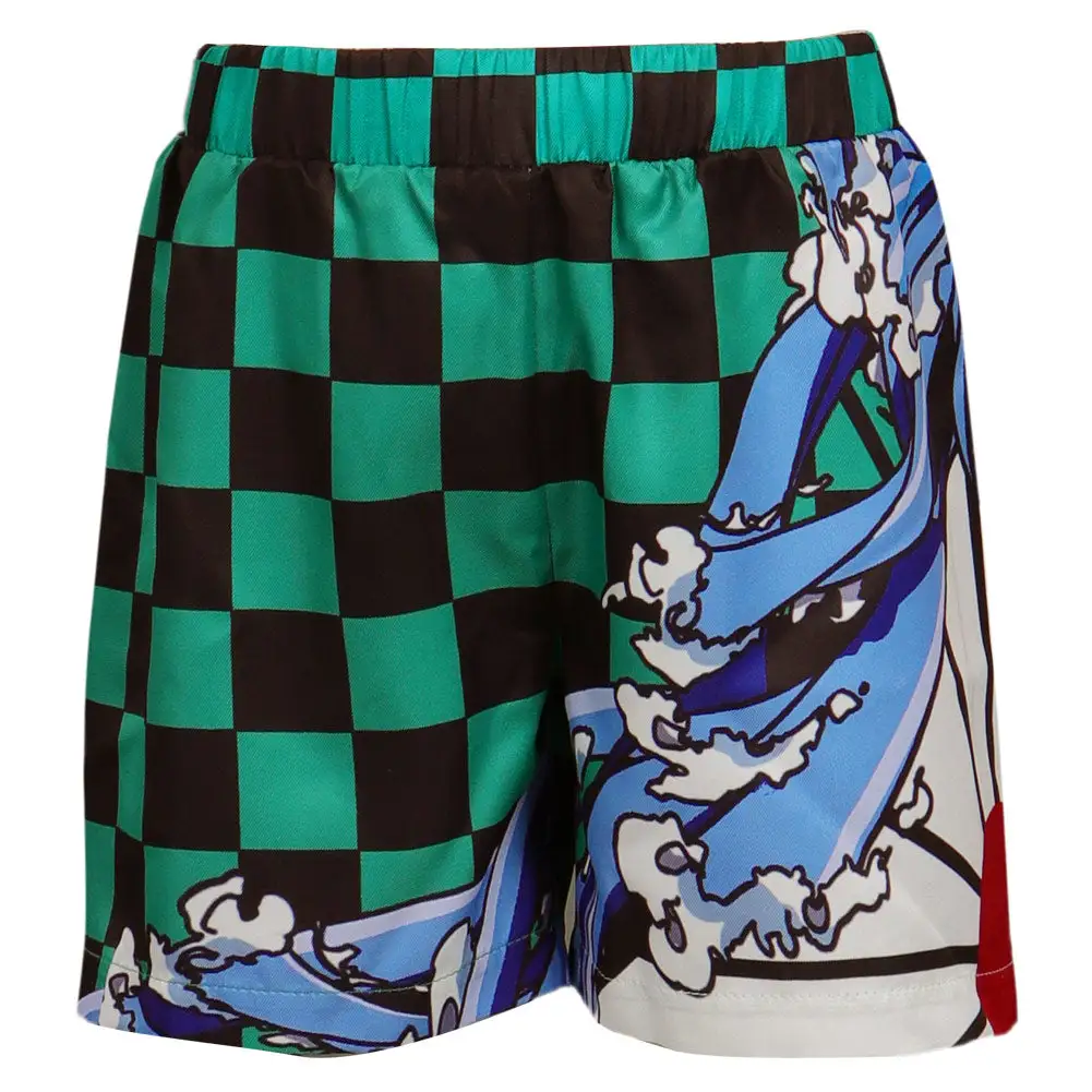 NewCosplay Kids Children Kamado Tanjirou Original Designer Cosplay Costume Beach Shorts Pants-cossky®