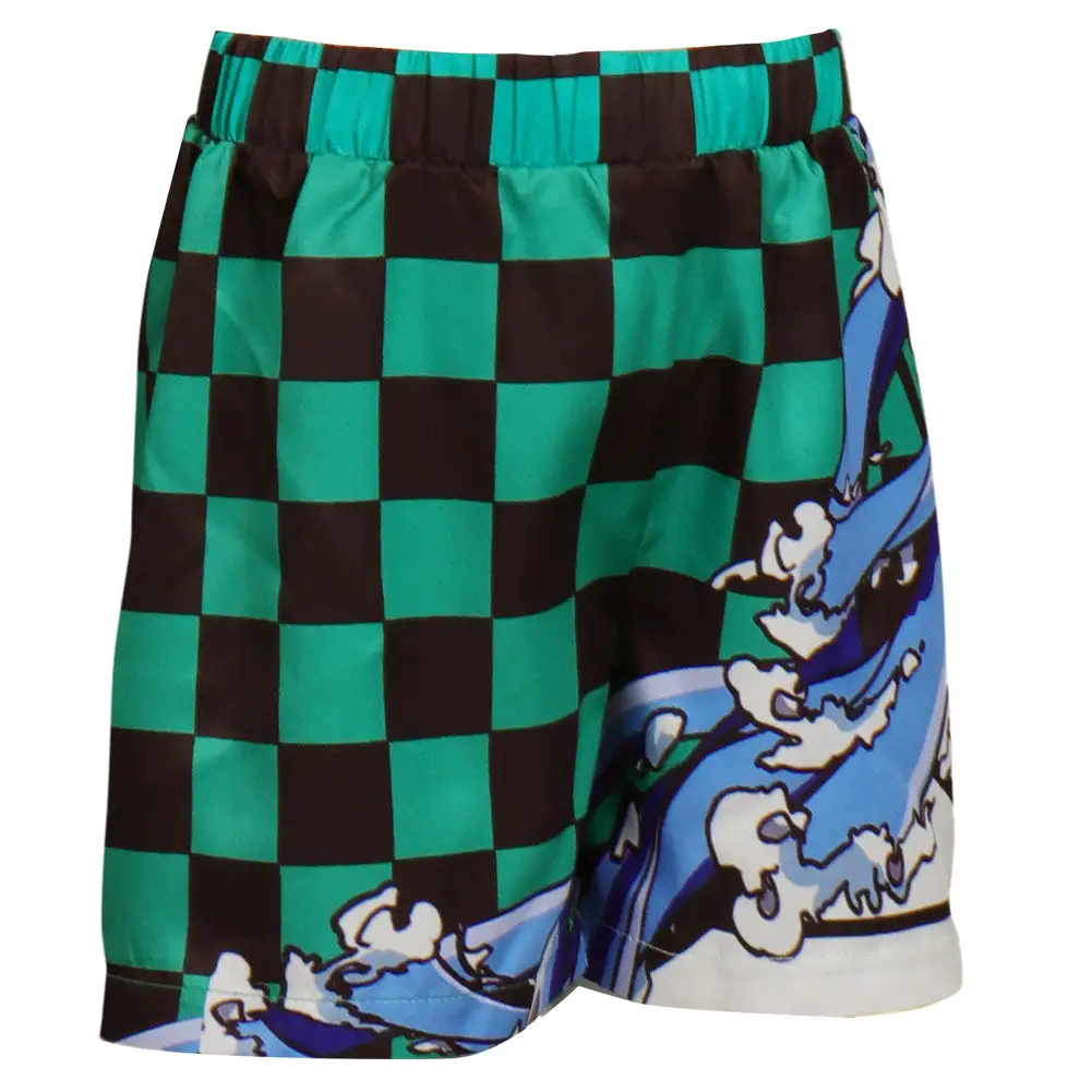 NewCosplay Kids Children Kamado Tanjirou Original Designer Cosplay Costume Beach Shorts Pants-cossky® - Image 5