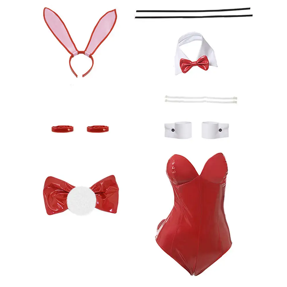 NewCosplay Anime Saenai Heroine No Sodatekata Eriri Spencer Sawamura Sexy Red Bunny Girl Costume Women Sexy Jumpsuit Cosplay Costume - Image 7