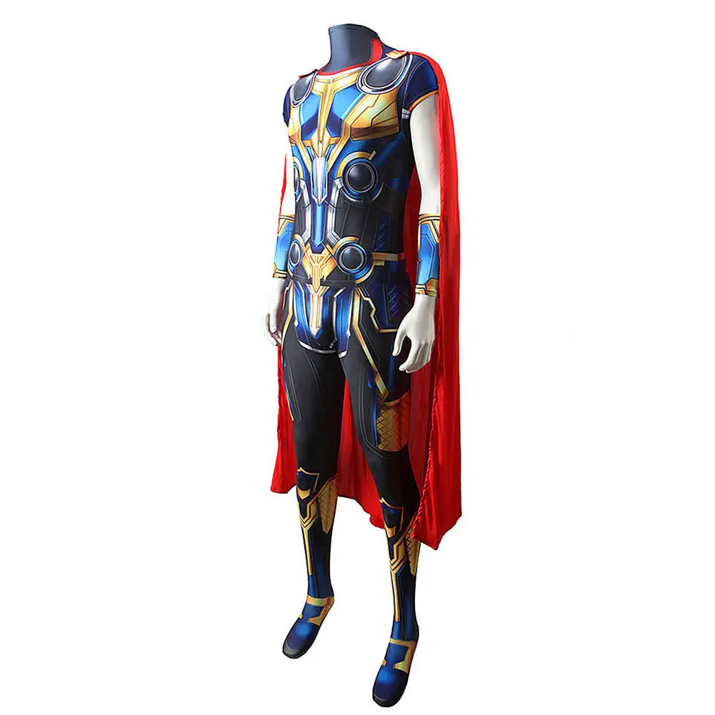 Viele Kostüme Adult Thor: Love And Thunder Cosplay Costume Outfits Jumpsuit Cloak Halloween Carnival Suit - Image 2