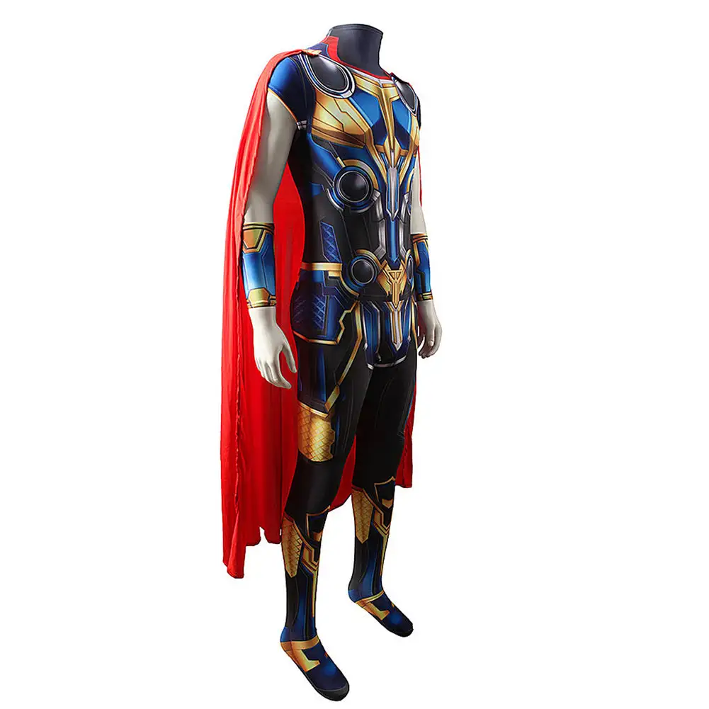 Viele Kostüme Adult Thor: Love And Thunder Cosplay Costume Outfits Jumpsuit Cloak Halloween Carnival Suit - Image 4