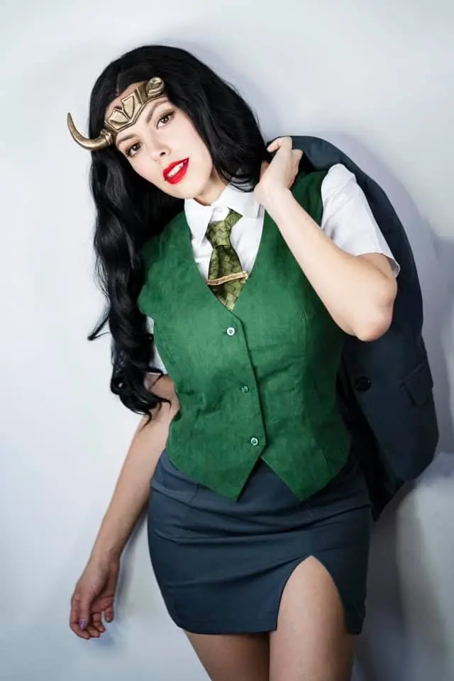 New Cosplaysky Loki 2021 Female Loki Outfit Halloween Original Designers Cosplay Costume - Image 9