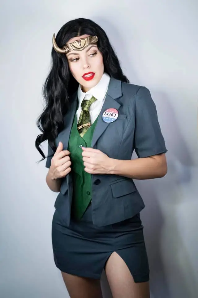 New Cosplaysky Loki 2021 Female Loki Outfit Halloween Original Designers Cosplay Costume - Image 8