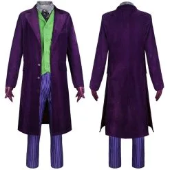 NewCosplay The Dark Knight Joker Cosplay Costume Outfits Halloween Carnival Party Disguise Suits