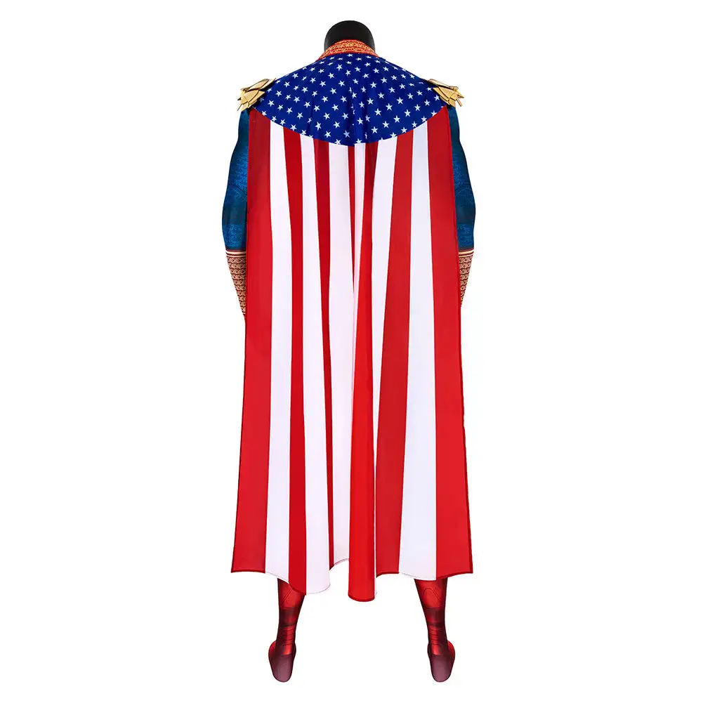 NewCosplay The Boys Homelander Cosplay Costume Jumpsuit Cloak Outfits Halloween Carnival Suit - Image 3