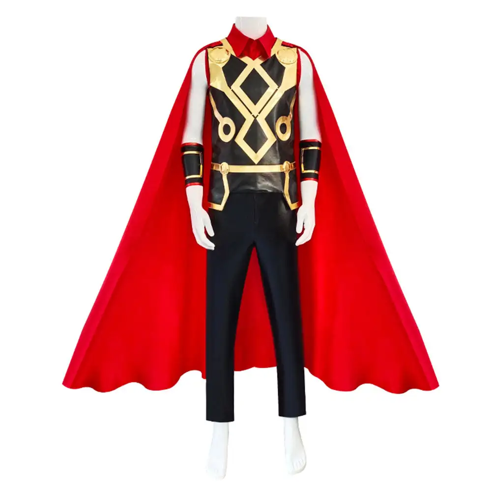 INSWEAR What If Thor Cosplay Costume Shirt Pants Cloak Outfits Halloween Carnival Suit - Image 3
