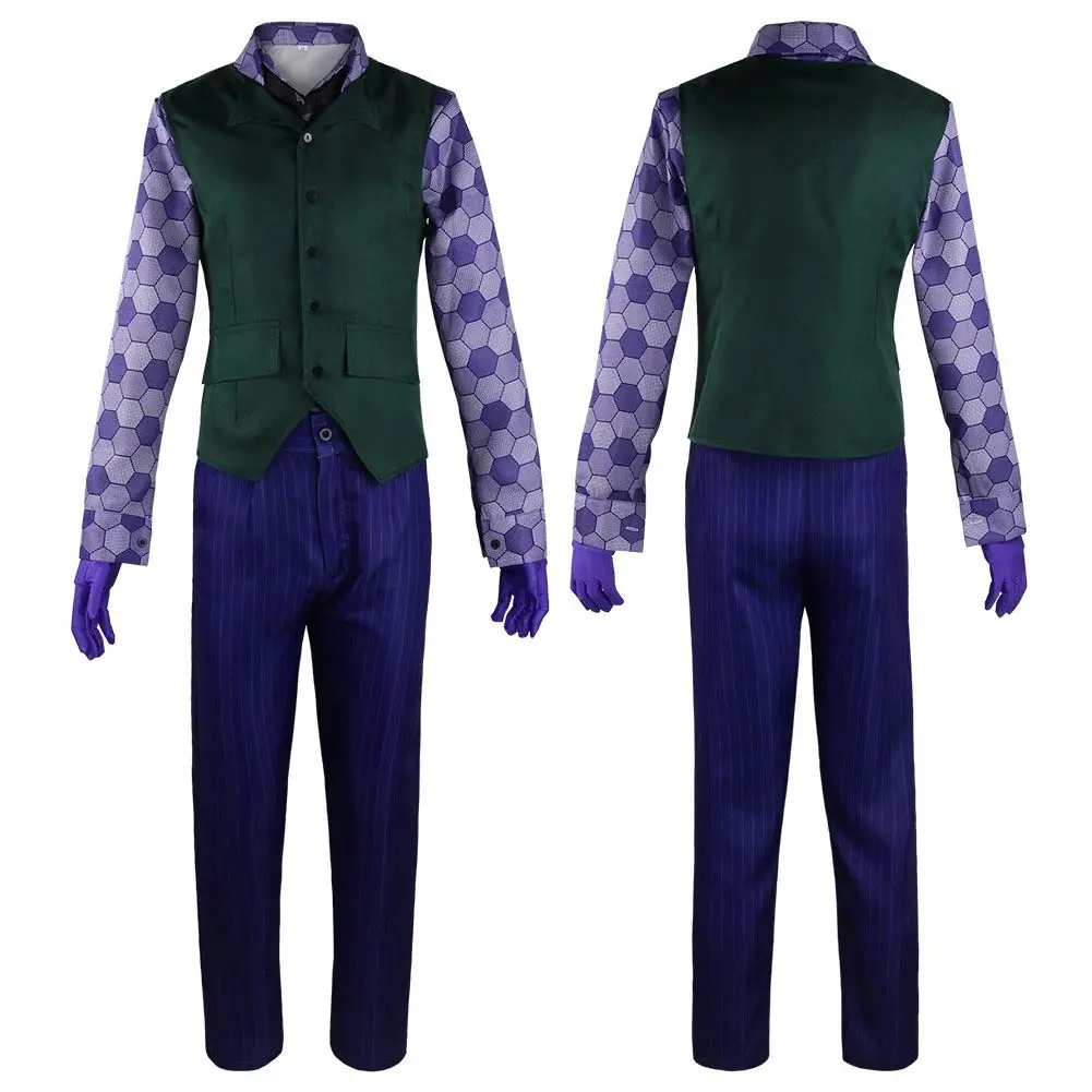 Fandombuy The Dark Knight Joker Cosplay Costume Outfits Halloween Carnival Suit - Image 4