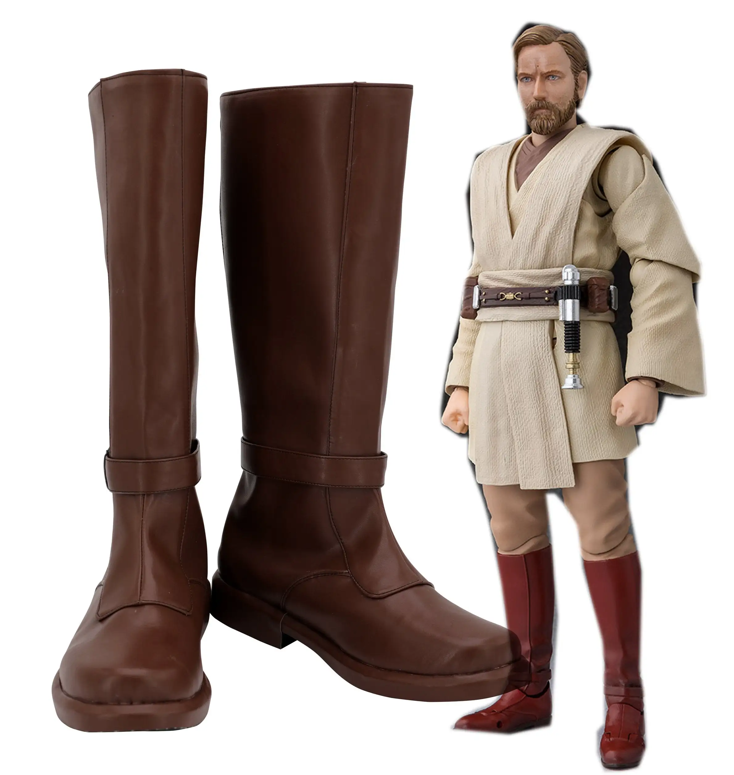 CosplaySky Star Wars Jedi Obi Wan Kenobi Cosplay Shoes