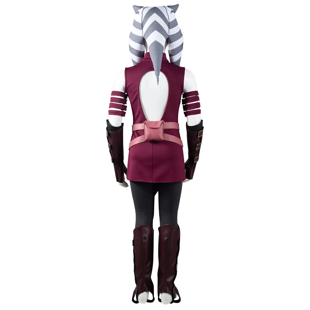 NewCosplay Star Wars: The Clone Wars Ahsoka Tano Kids Children Halloween Carnival Suit Outfits Cosplay Costume - Image 4