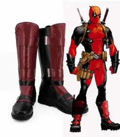 NewCosplay Marvel Deadpool Wade Wilson Cosplay Shoes