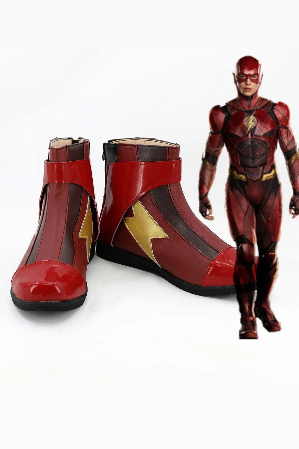 NewCosplay Justice League 2017 Movie Barry Allen Flash Boots Cosplay Shoes - Image 4