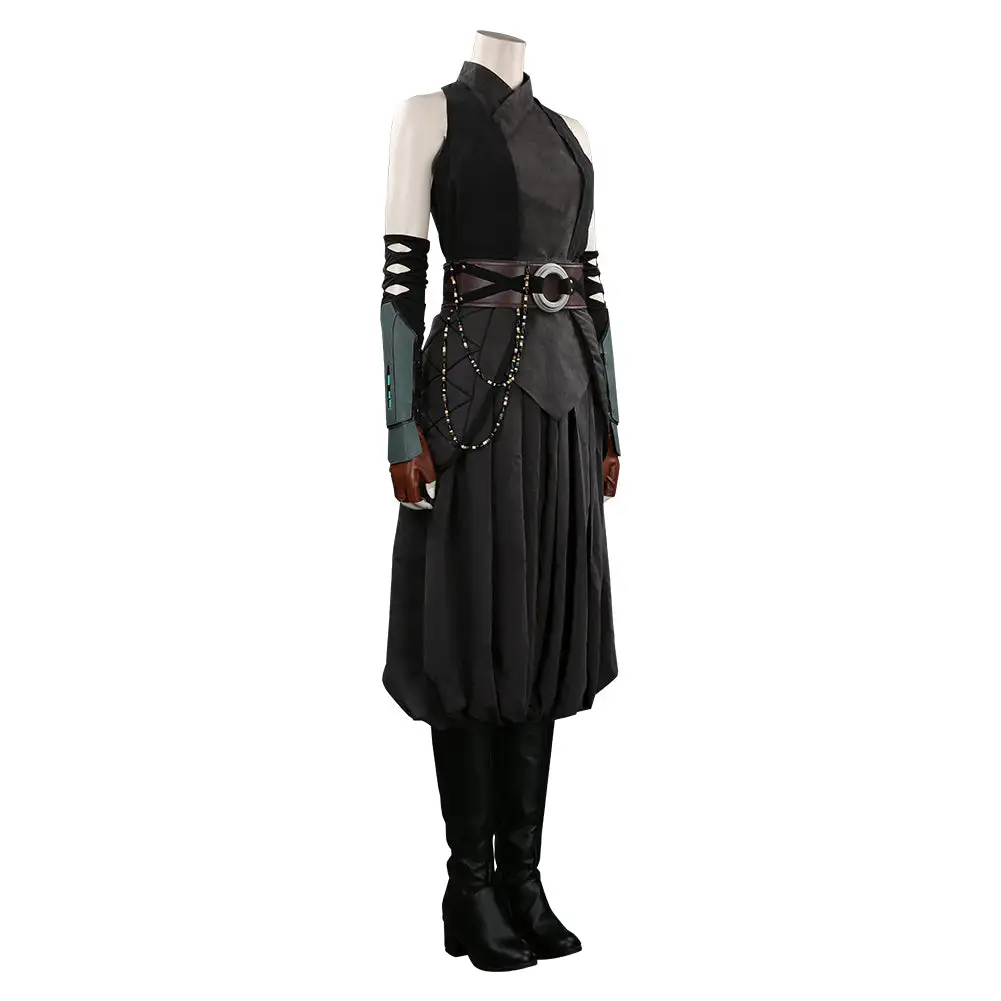 NewCosplay The Mandalorian Ahsoka Tano Black Outfits Halloween Carnival Suit Cosplay Costume - Image 5