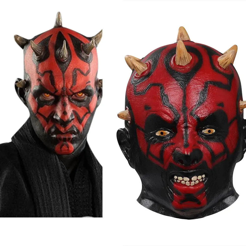 NewCossky Star Wars:Darth Maul Mask Cosplay Latex Masks Helmet Costume Props
