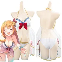 NewCosplay Game Princess Connect! Re:Dive Pecorine Eustiana Von Astraea Swimsuit Summer Sexy Swimwear Cosplay Costume