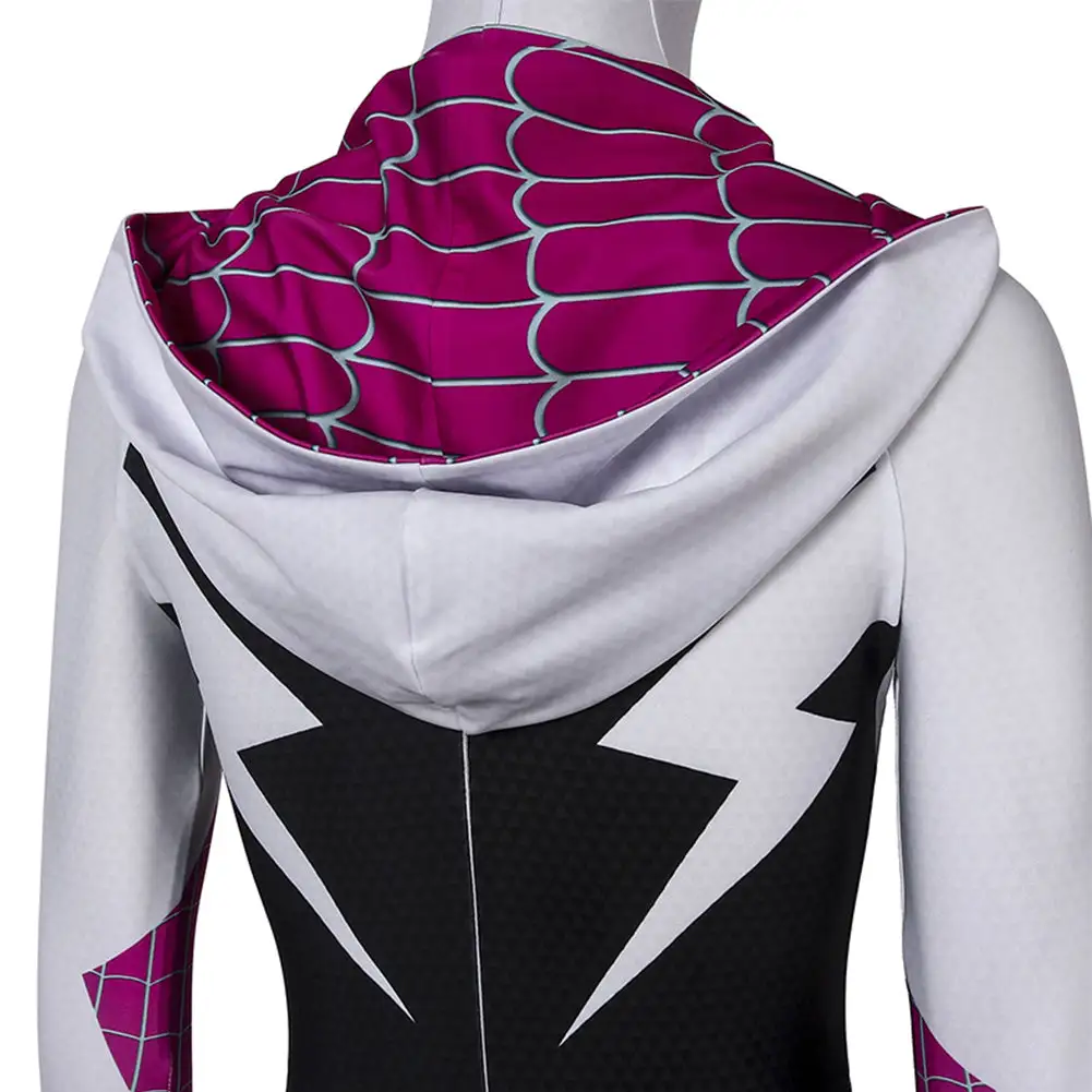 NewCosplay Spider-Man: Into The Spider-Verse Gwen Stacy Jumpsuit Halloween Carnival Suit Cosplay Costume - Image 5