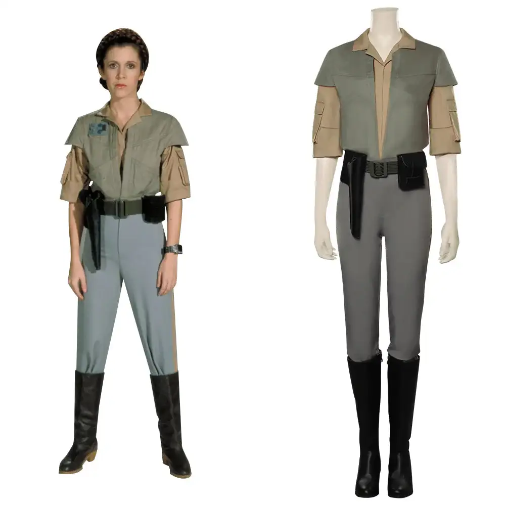 NewCosplay Star Wars 3 - Return Of The Jedi-Leia Organa Solo Cosplay Costume Outfits Halloween Carnival Suit