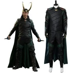 NewCosplay Thor 3 Ragnarok Loki Outfit Whole Set Cosplay Costume