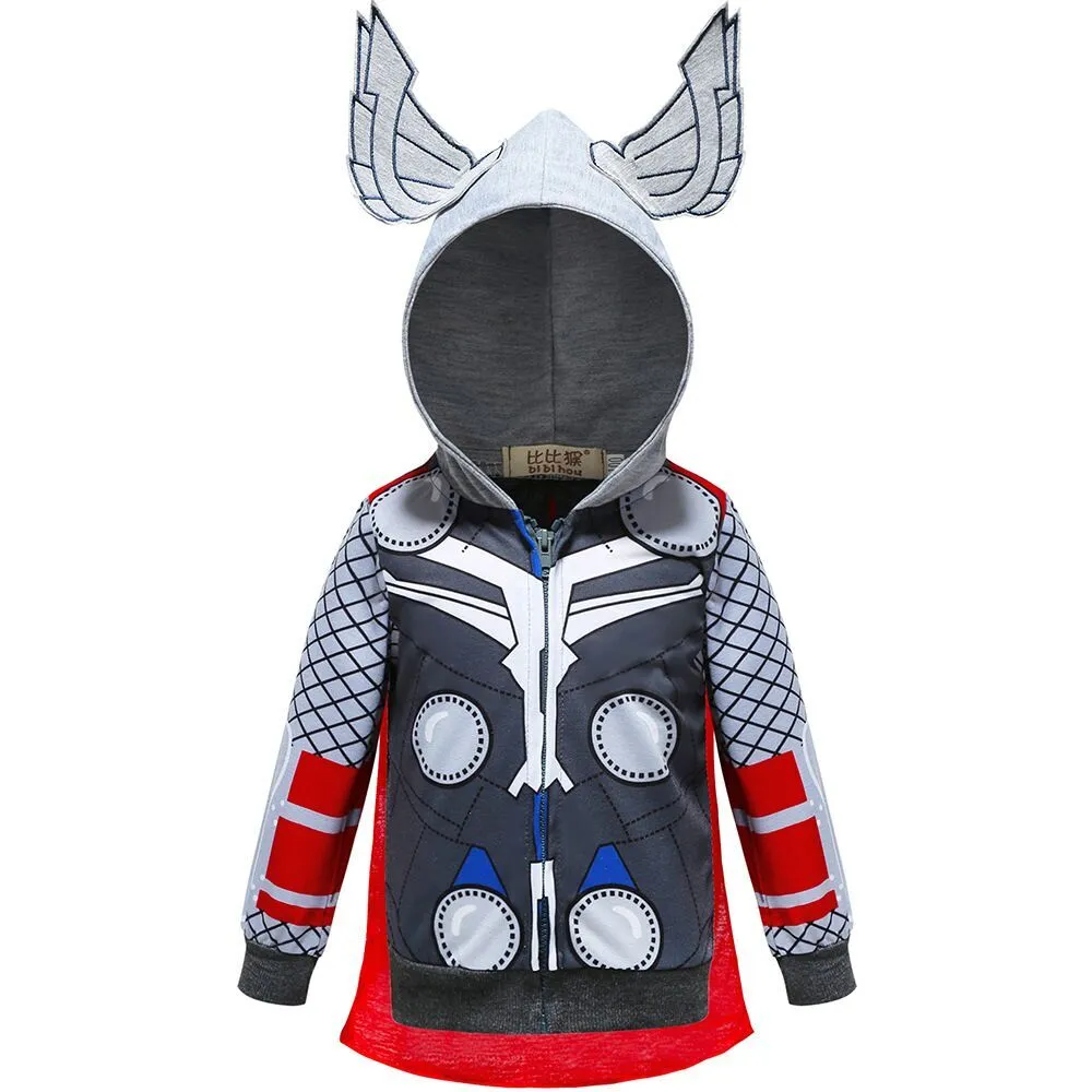 New Cosplaysky Marvel Thor Zip Up Hoodie For Kids Children