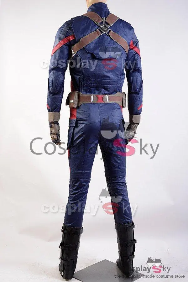 NewCosplay Captain America: Civil War Steve Rogers Uniform Cosplay Costume - Image 5