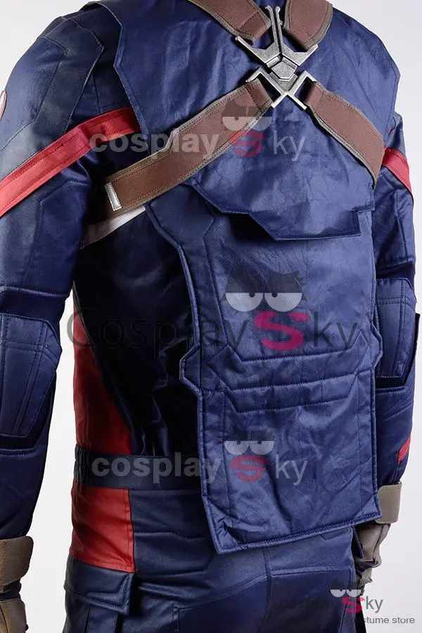 NewCosplay Captain America: Civil War Steve Rogers Uniform Cosplay Costume - Image 6