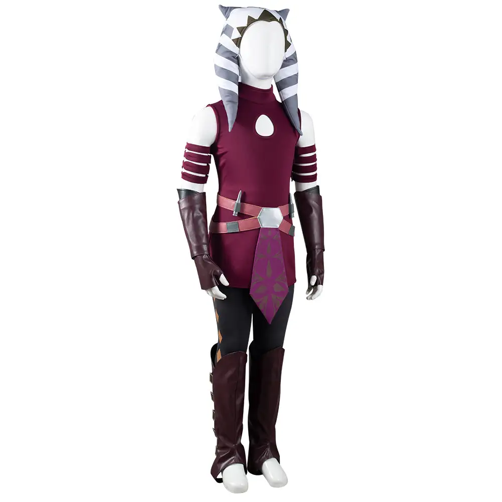 NewCosplay Star Wars: The Clone Wars Ahsoka Tano Kids Children Halloween Carnival Suit Outfits Cosplay Costume - Image 5
