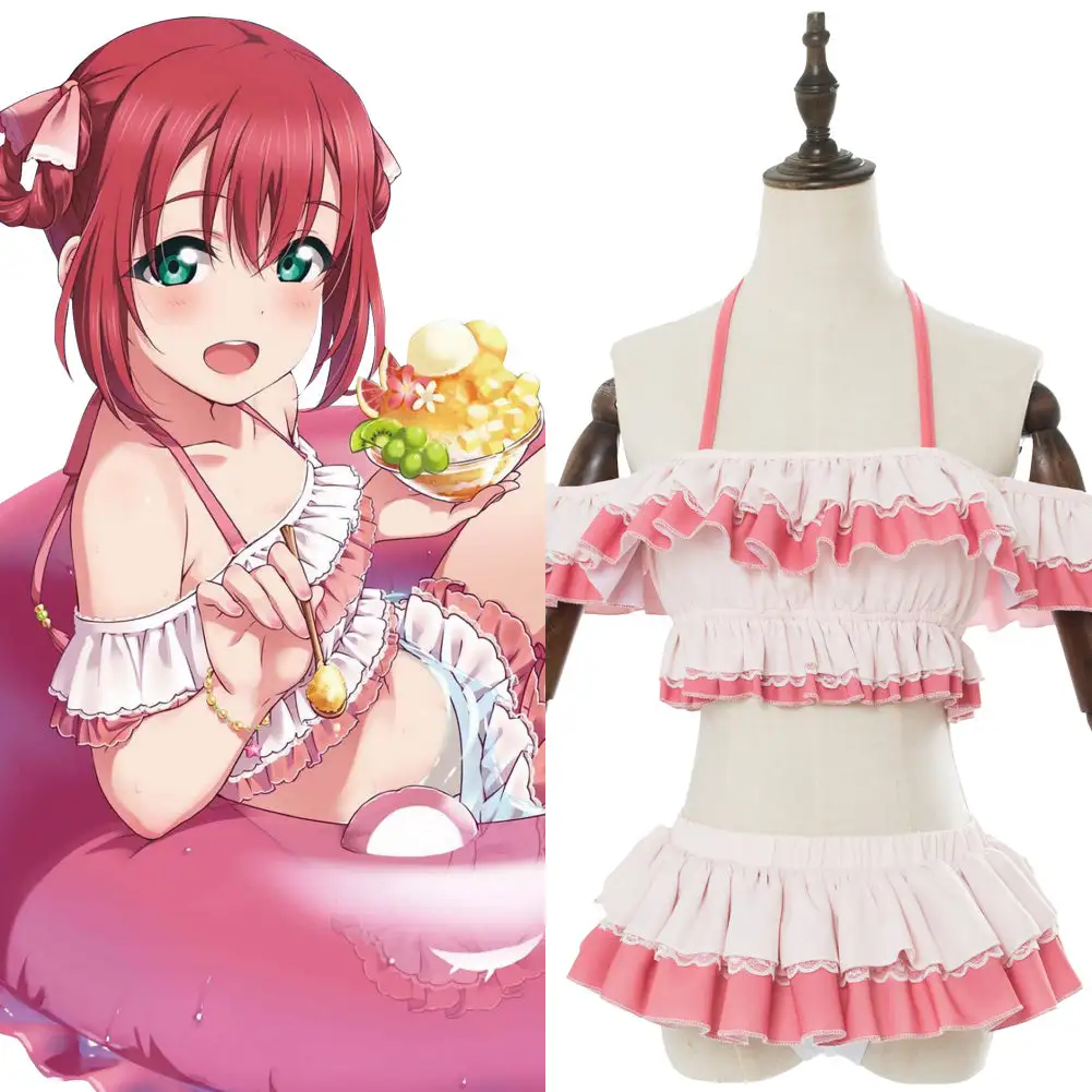 NewCosplay Lovelive Ruby Kurosaw G's Magazine Swimsuit Cosplay Costume