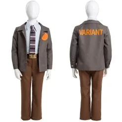 NewCosplay Loki Time Variance Authority TVA Kids Children Outfit Halloween Carnival Cosplay Costume