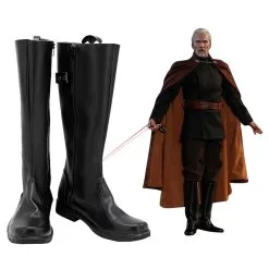 NewCosplay Star Wars Count Dooku Boots Halloween Costumes Accessory Cosplay Shoes