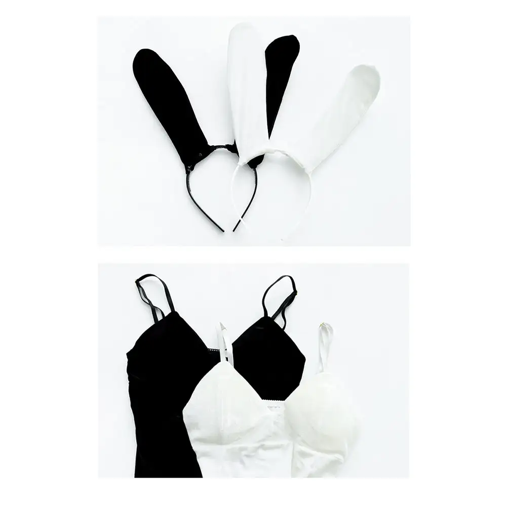 NewCosplay Black Velvet Rabbit Bunny Girls Uniform Jumpsuit Outfits Halloween Carnival Suit Cosplay Costume - Image 8