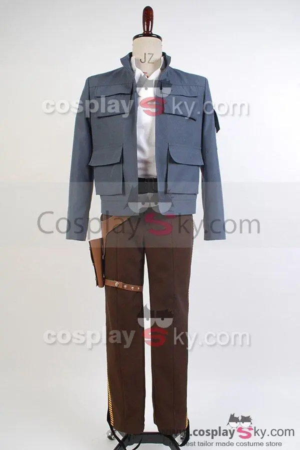 New Cosplaysky Star Wars: Empire Strikes Back Han Solo Jacket Pants Cosplay Costume - Image 2
