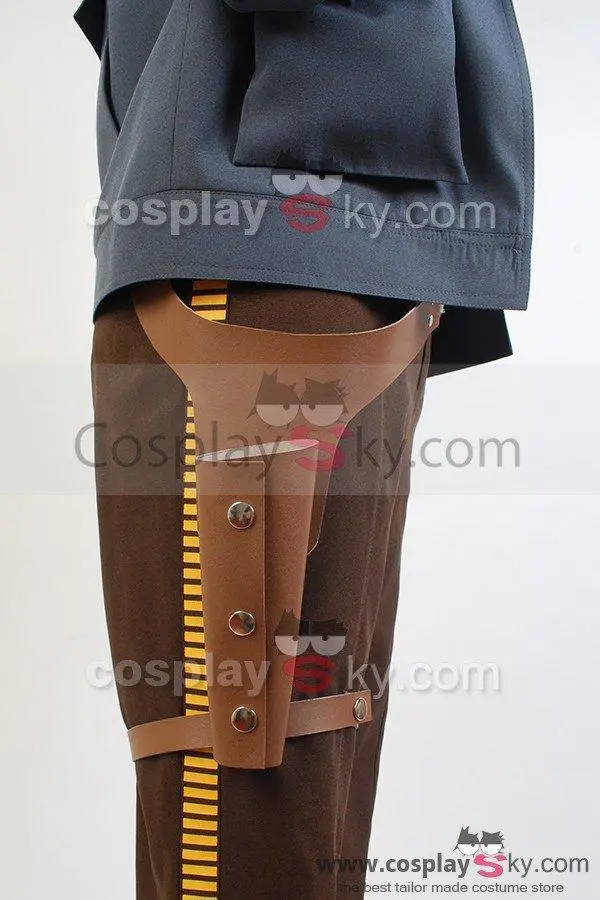 New Cosplaysky Star Wars: Empire Strikes Back Han Solo Jacket Pants Cosplay Costume - Image 5